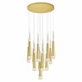 Cwi Lighting Led Multi Light Pendant With Satin Gold Finish 1103P20-13-602